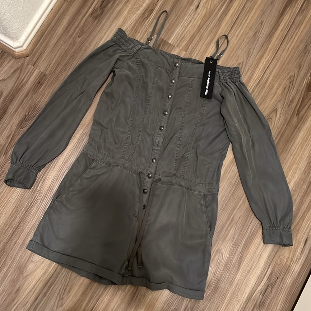 Kooples off the shoulder romper w/pockets